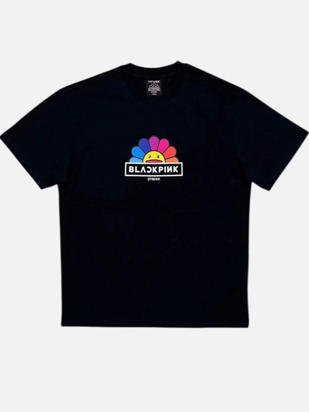 BLACKPINK + Takashi Murakami Rainbow Flower T-Shirt (Black) size 2XL